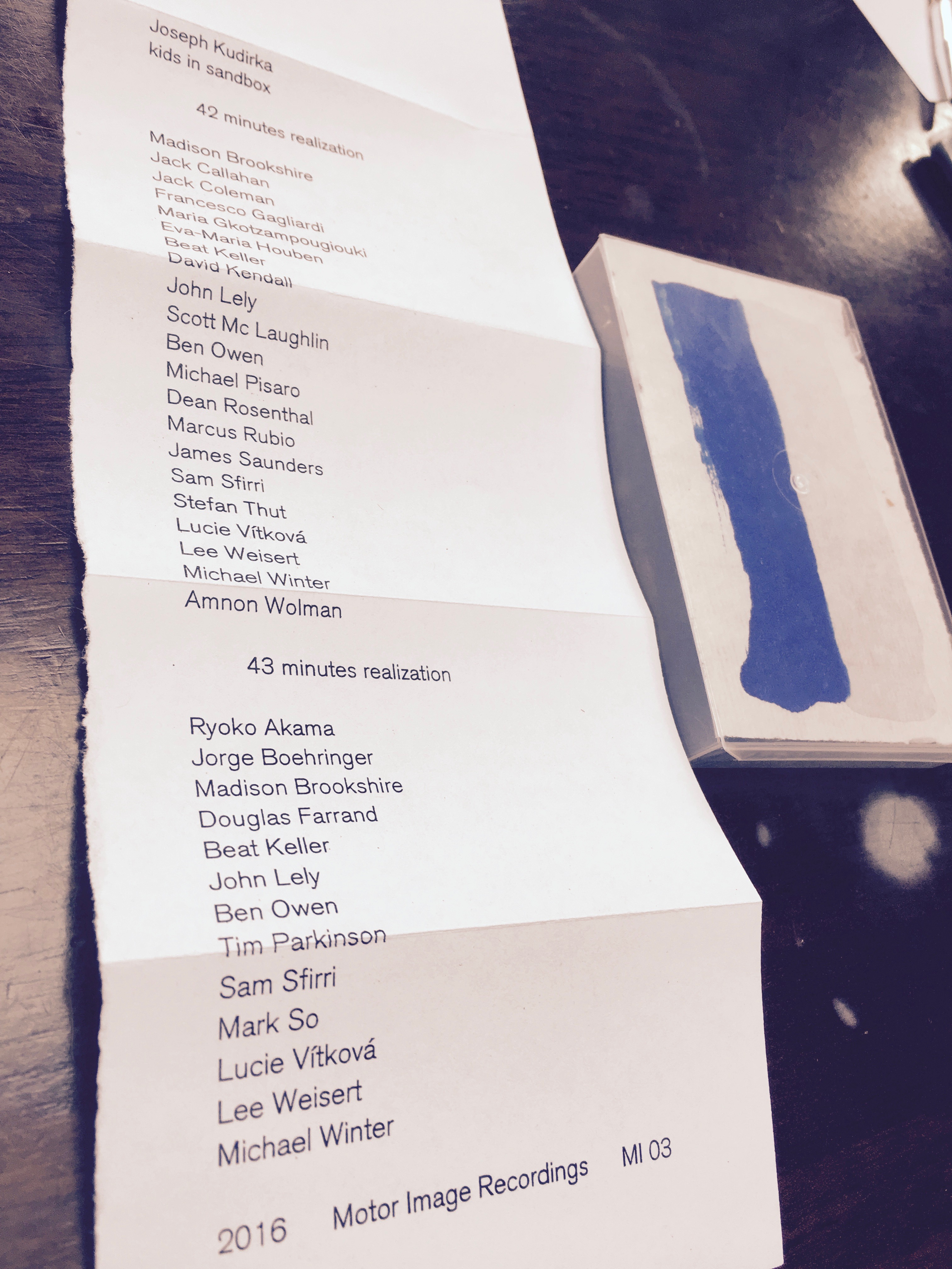 Kids on a sandbox on Motor Image Recordings