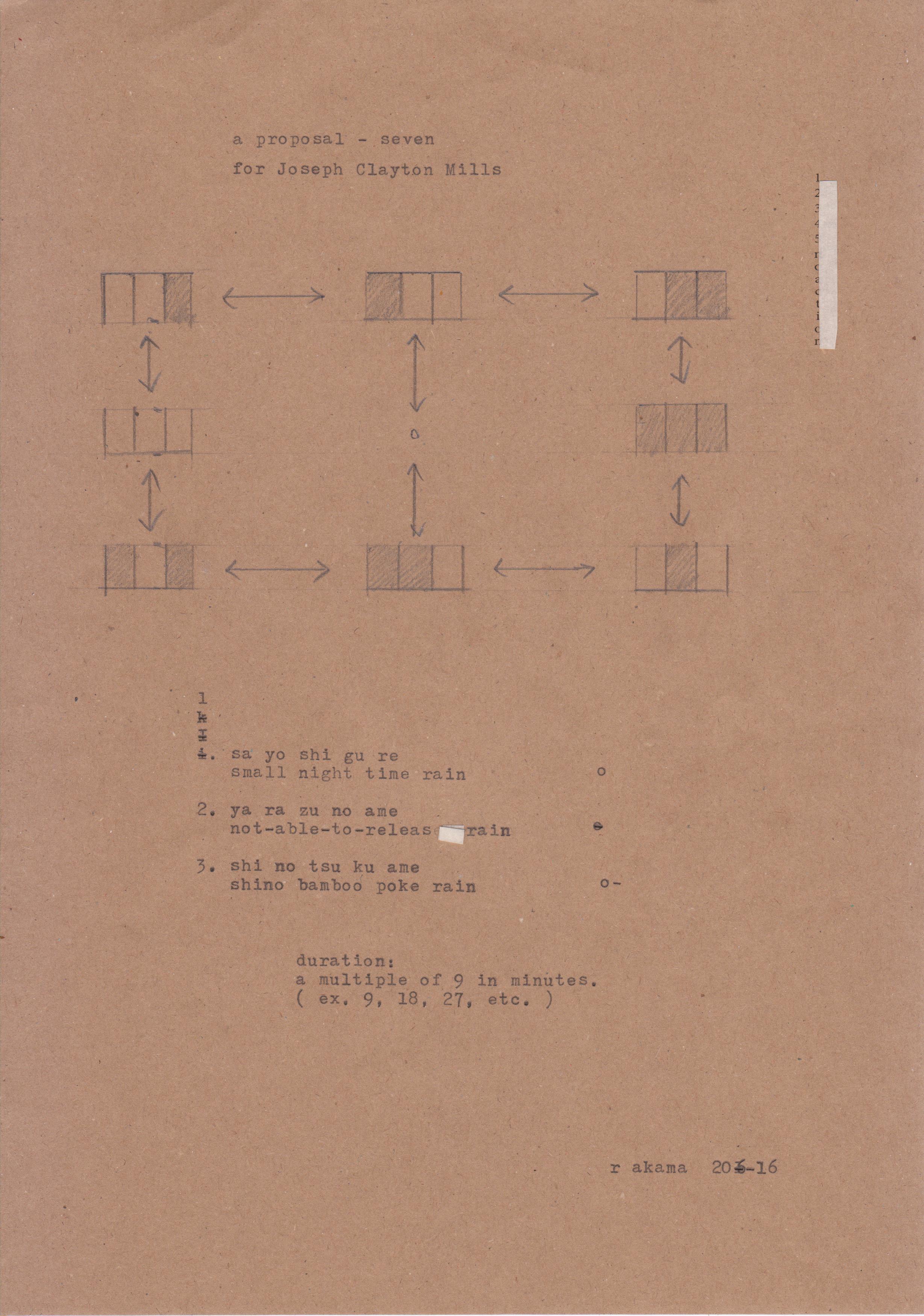a proposal seven for Joseph Clayton Mills