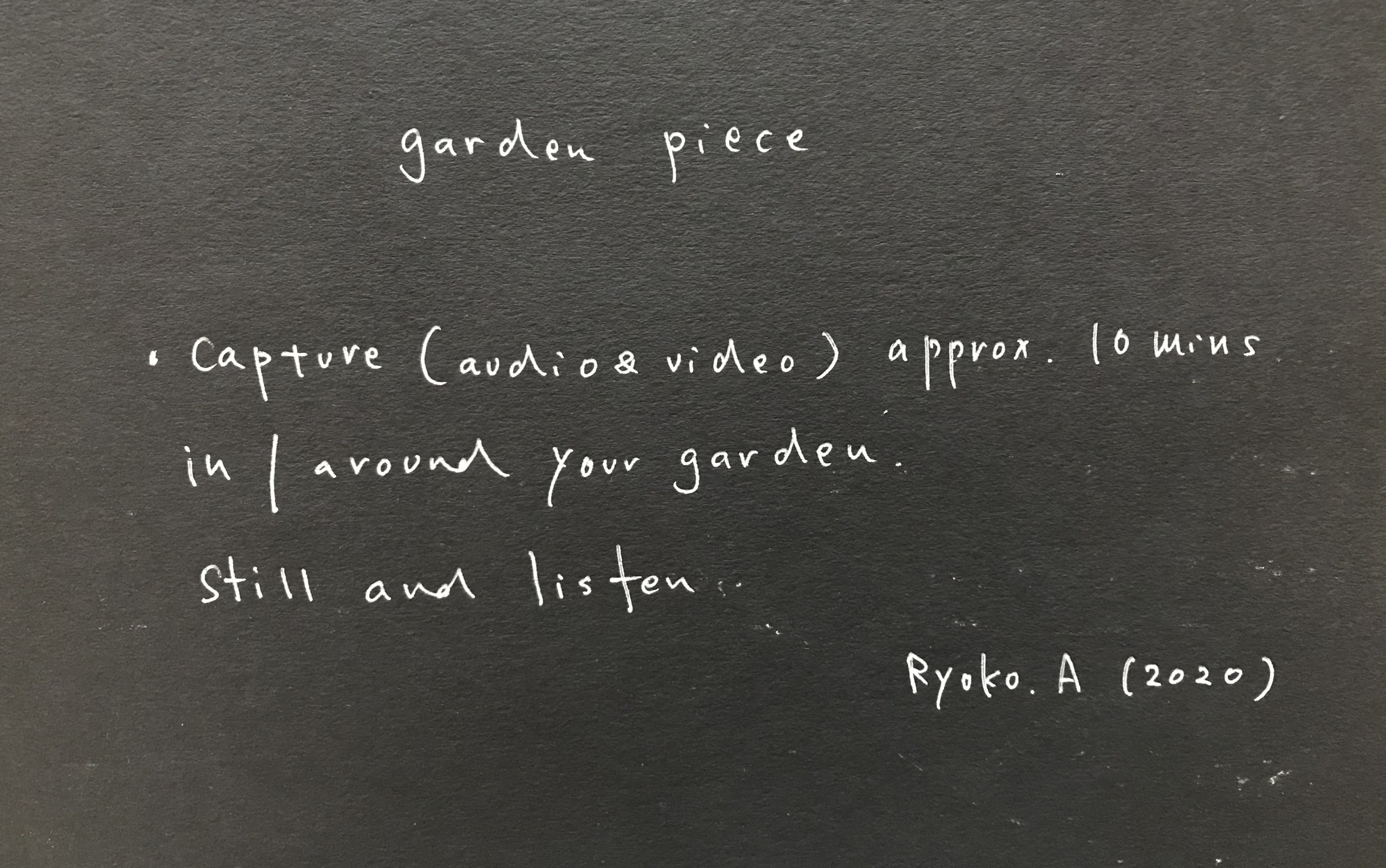 garden piece (2020)